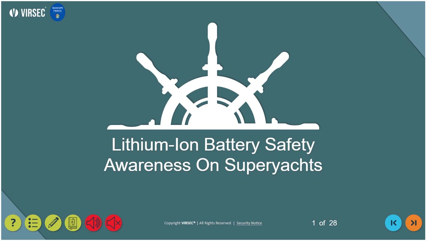 Lithium Ion Battery Safety Awareness on Superyachts