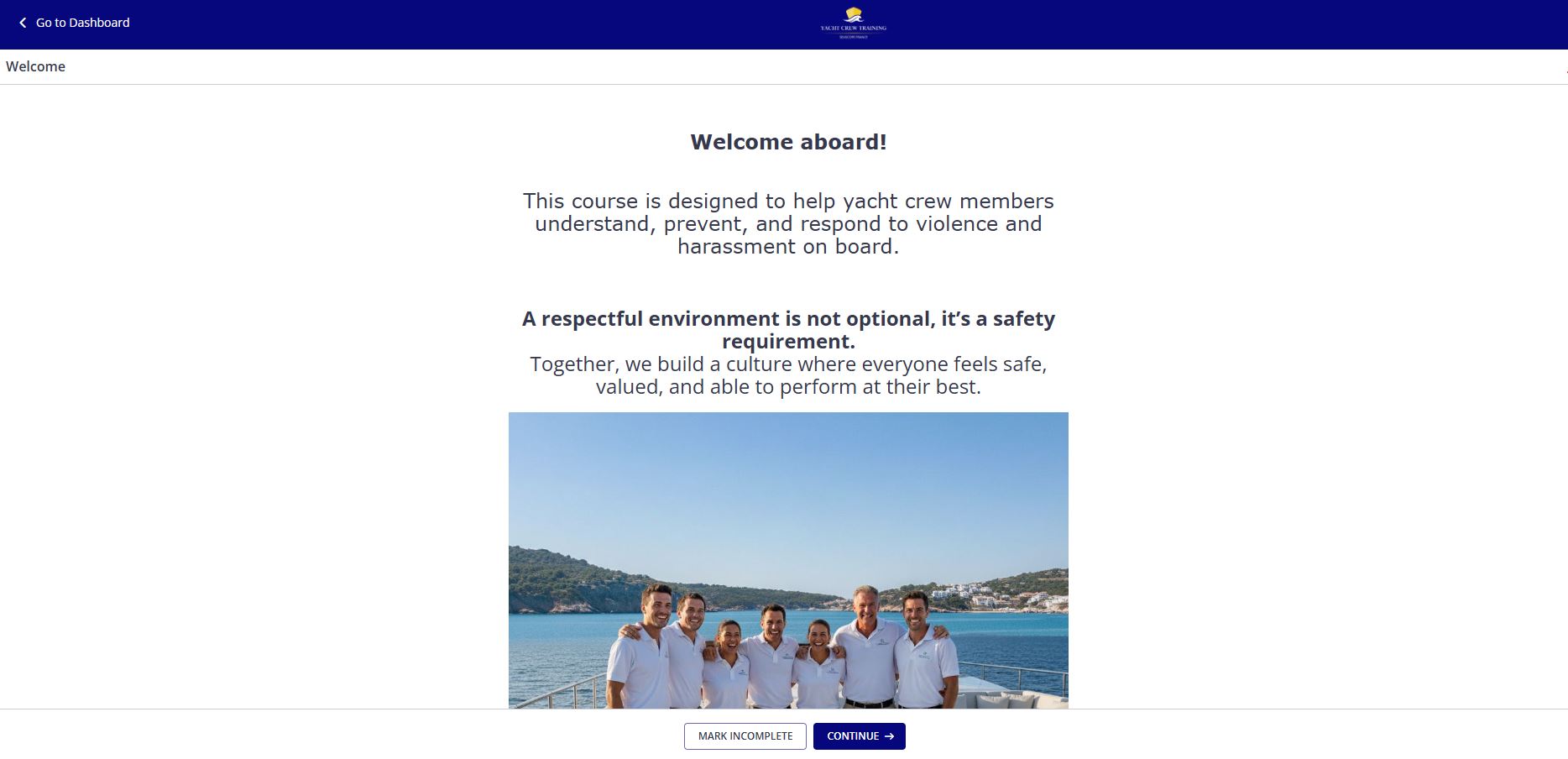 PSSR Prevention of Violence and Harassment at Sea