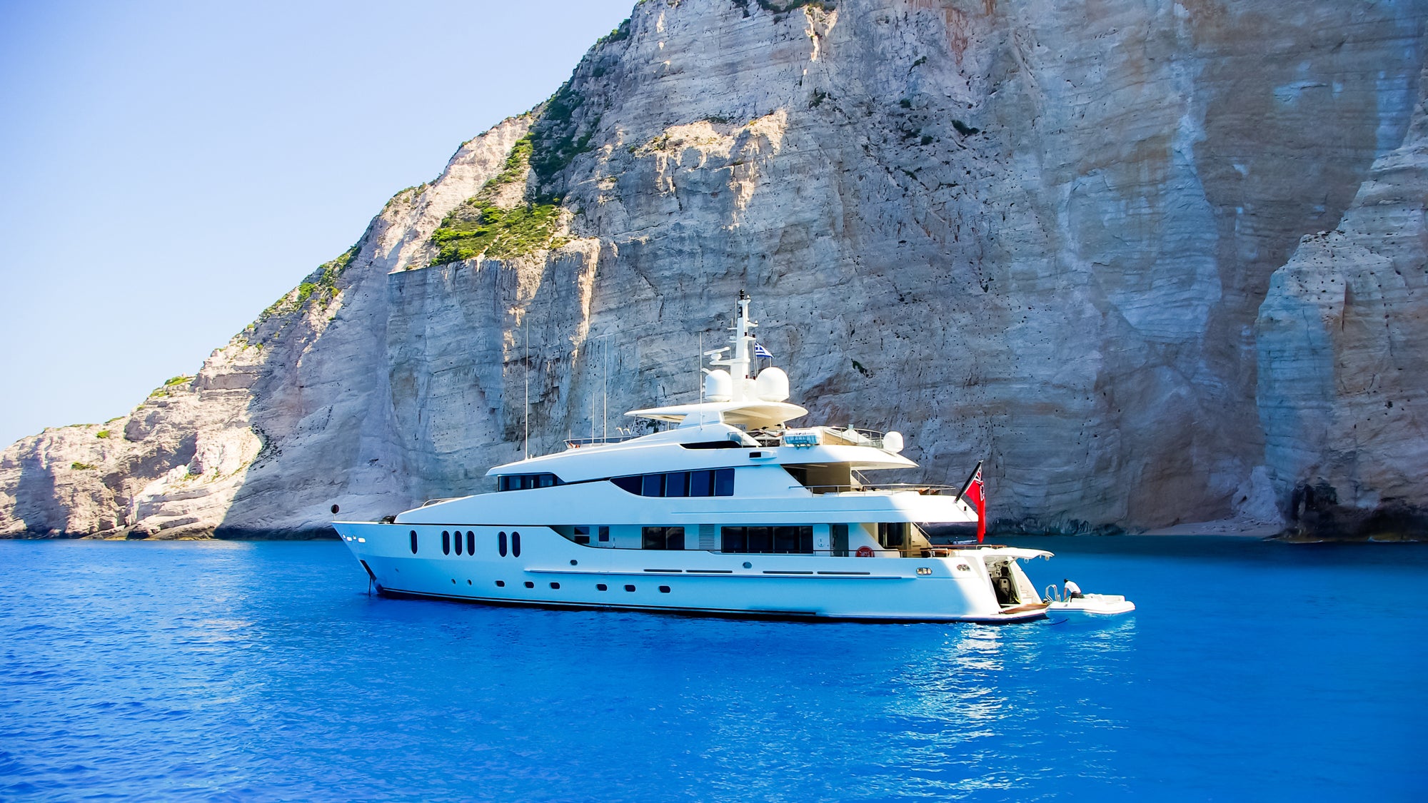 CREW ONBOARD A SUPERYACHT AT SEA